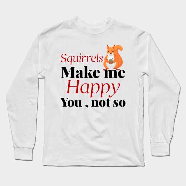 squirrels Long Sleeve T-Shirt by Design stars 5